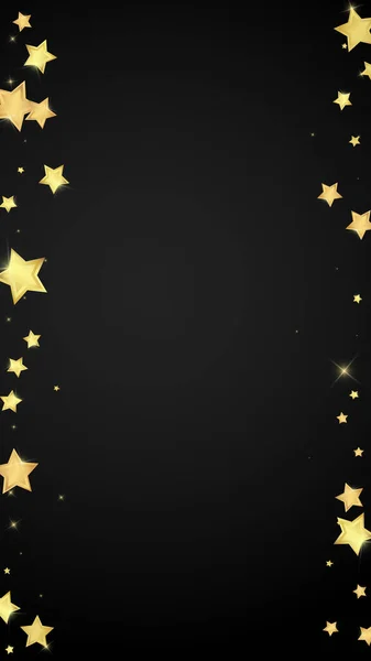 Magické Hvězdné Vektory Překryty Zlaté Hvězdy Náhodně Rozprchly Padaly Dolů — Stockový vektor