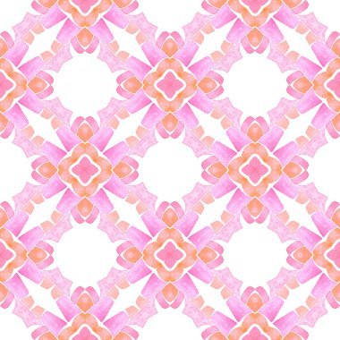 Tekstil hazır şaşırtıcı baskı, mayo kumaş, duvar kağıdı, ambalaj. Turuncu klasik boho şık yaz tasarımı. Moda organik yeşil sınır. Organik fayans.