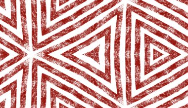 Dokulu çizgili desen. Şarap kırmızısı simetrik kaleydoskop arka planı. Moda desenli şerit tasarımı. Tekstil temyize hazır, mayo, kumaş, duvar kağıdı, ambalaj..