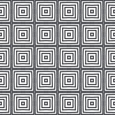 Çizgili el çizimi desen. Siyah simetrik kaleydoskop. Çizgili elle çizilmiş fayans tekrarlanıyor. Tekstil hazır güçlü baskı, mayo kumaş, duvar kağıdı, ambalaj..