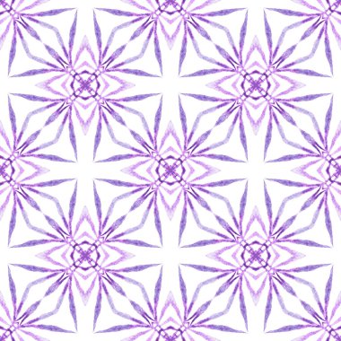 Mozaik kusursuz desen. Mor dramatik boho şık yaz tasarımı. Tekstil baskıya hazır, mayo kumaş, duvar kağıdı, ambalaj. El çizimi yeşil mozaik pürüzsüz sınır.