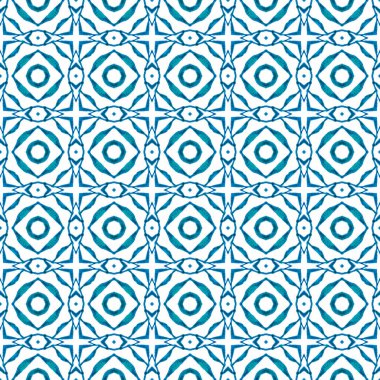 Çizgili el çizimi tasarımı. Mavi güzel boho şık yaz tasarımı. Tekrar eden çizgili el çizgisi sınırı. Tekstil hazır nadir baskılar, mayo kumaş, duvar kağıdı, ambalaj..