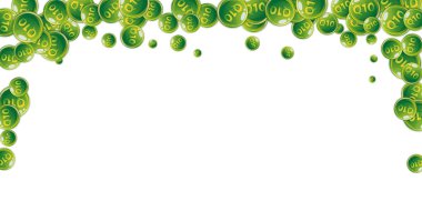 Q10 vitamini yuvarlak kapsülleri rastgele dağılmış. Güzellik ve beslenme cilt bakımı. Sağlıklı yaşam konsepti. Temel vitamin vektör illüstrasyonu. 