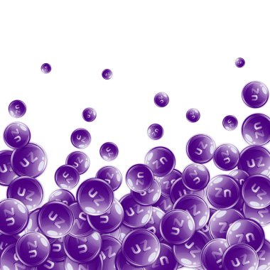 Çinko yuvarlak kapsüller rastgele dağılmış. Güzellik ve beslenme cilt bakımı. Sağlıklı yaşam konsepti. Temel vitamin vektör illüstrasyonu. 