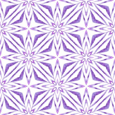 Chevron watercolor pattern. Purple incredible boho chic summer design. Green geometric chevron watercolor border. Textile ready worthy print, swimwear fabric, wallpaper, wrapping. clipart