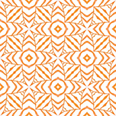 Tekstil hazır harika baskı, mayo kumaş, duvar kağıdı, ambalaj. Turuncu kusursuz boho şık yaz tasarımı. Madalyon pürüzsüz desen. Suluboya madalyonu, kusursuz sınır.