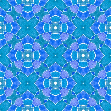 Summer exotic seamless border. Blue original boho chic summer design. Exotic seamless pattern. Textile ready enchanting print, swimwear fabric, wallpaper, wrapping. clipart
