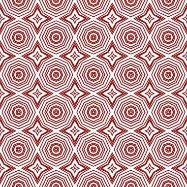 Tekrar eden mayo tasarımı. Kestane rengi simetrik kaleydoskop. Yaz çöreği şekeri desenli. Tekstil hazır baskı, mayo kumaş, duvar kağıdı, ambalaj..