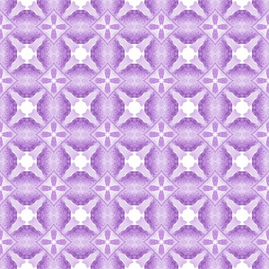 Tropik, pürüzsüz desen. Mor çarpıcı boho şık yaz tasarımı. Tekstil hazır, temiz baskı, mayo kumaş, duvar kağıdı, ambalaj. El çizimi tropikal, pürüzsüz sınır.