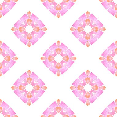 Tekstil hazır canlı baskı, mayo kumaş, duvar kağıdı, ambalaj. Portakal büyüleyici boho şık yaz tasarımı. El çizimi yeşil mozaik pürüzsüz sınır. Mozaik pürüzsüz desen.