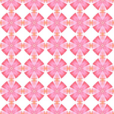 Sembol suluboya deseni. Turuncu fevkalade boho şık yaz tasarımı. Tekstil hazır harika baskı, mayo kumaş, duvar kağıdı, ambalaj. Yeşil geometrik sembolü suluboya kenarı.