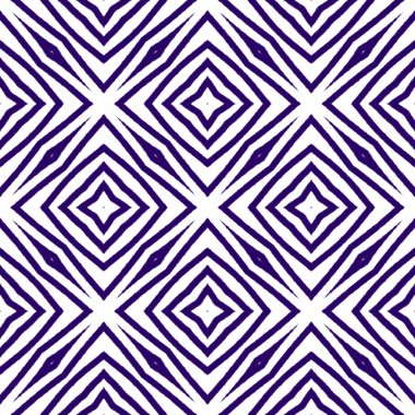 Geometrik dikişsiz desen. Mor simetrik kaleydoskop arka planı. Tekstil baskıya hazır, mayo kumaş, duvar kağıdı, ambalaj. El çizimi geometrik kusursuz tasarım.