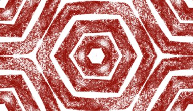 Çizgili el çizimi desen. Kestane rengi simetrik kaleydoskop. Çizgili elle çizilmiş fayans tekrarlanıyor. Tekstil hazır çekici baskı, mayo kumaş, duvar kağıdı, ambalaj..