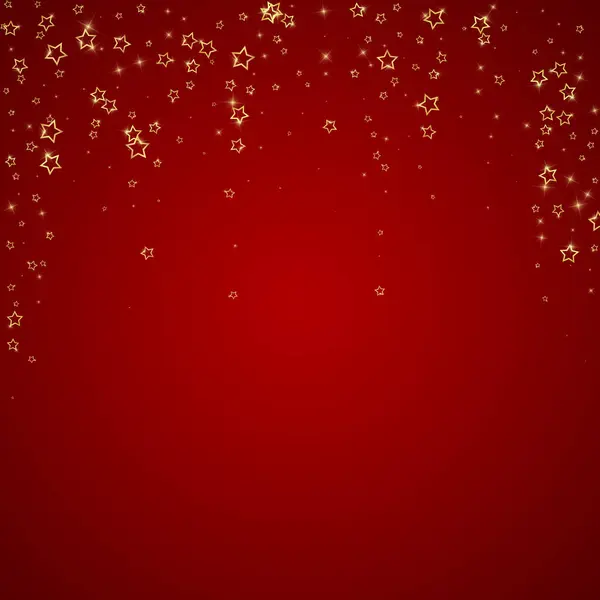 Рождественский Дух Рассеянные Падающие Звезды Праздничные Рождественские Конфетки Накладываются Шаблон — стоковый вектор