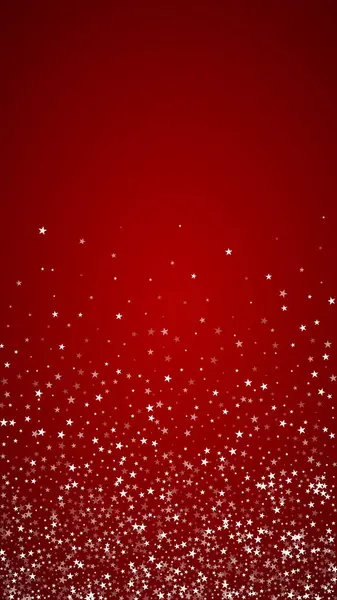 Vackra Snöfall Jul Bakgrund Subtila Flygande Snö Flingor Och Stjärnor — Stock vektor