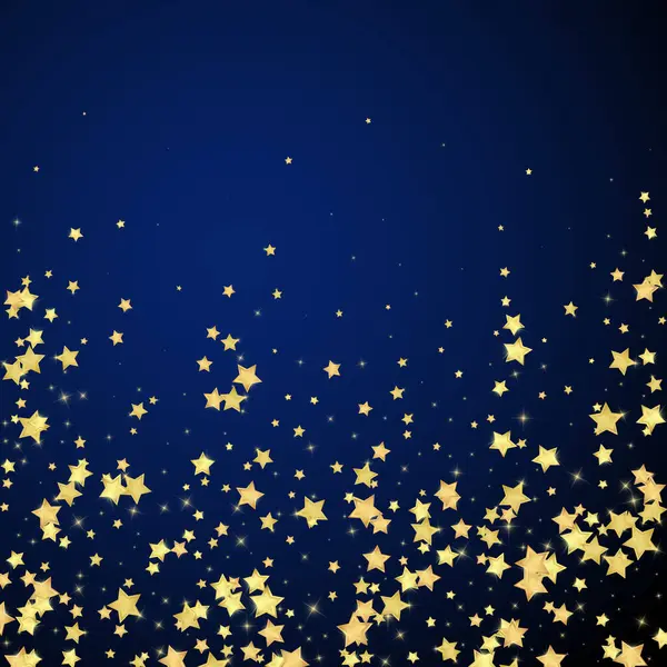Sobreposição Vetorial Estrelas Mágicas Estrelas Ouro Espalhadas Aleatoriamente Caindo Flutuando —  Vetores de Stock
