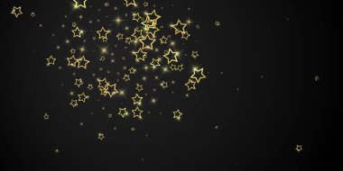 Christmas stars vector overlay.  Magic stars luxury sparkling confetti. Christmas spirit. Festive stars vector illustration on black background. clipart