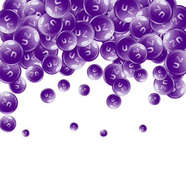 Çinko yuvarlak kapsüller rastgele dağılmış. Güzellik ve beslenme cilt bakımı. Sağlıklı yaşam konsepti. Temel vitamin vektör illüstrasyonu. 