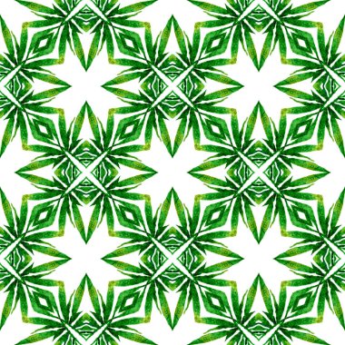 Tekstil hazır ilginç baskılar, mayo kumaş, duvar kağıdı, ambalaj. Yeşil şirin boho şık yaz tasarımı. Çizgili el çizimi tasarımı. Çizgili çizgili sınır çizgisi tekrarlanıyor.