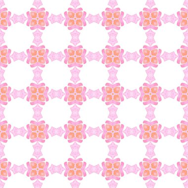 Suluboya, kiremit sınırını tekrarlıyor. Turuncu güzel boho şık yaz tasarımı. Tekrar eden mayo tasarımı. Tekstil hazır baskı, mayo kumaş, duvar kağıdı, ambalaj.