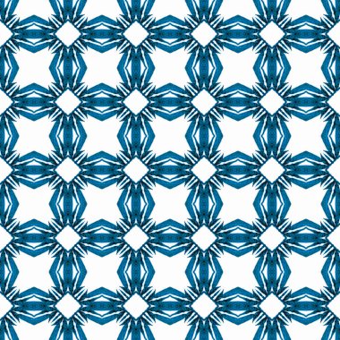 Oriental arabesque hand drawn border. Blue authentic boho chic summer design. Textile ready exotic print, swimwear fabric, wallpaper, wrapping. Arabesque hand drawn design. clipart