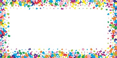 Dağınık Latin alfabesi harfleri. İngiliz dilinin renkli yüzen karakterleri. Yabancı diller öğrenim kavramı. Okula dönüş afişi .