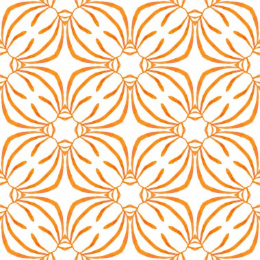 Yaz, egzotik, pürüzsüz sınır. Turuncu müthiş boho şık yaz tasarımı. Tekstil hazır süslü baskı, mayo kumaş, duvar kağıdı, ambalaj. Egzotik, pürüzsüz desen.