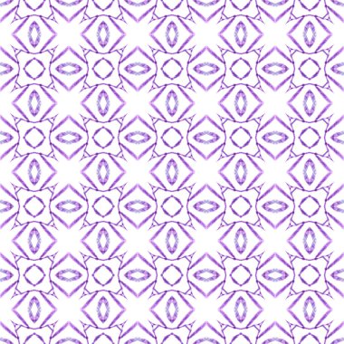Çizgili el çizimi tasarımı. Mor parlak boho şık yaz tasarımı. Tekstil hazır eğlenceli baskı, mayo kumaş, duvar kağıdı, ambalaj. Çizgili çizgili sınır çizgisi tekrarlanıyor.