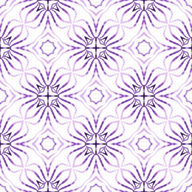 El çizimi tropikal, pürüzsüz sınır. Mor büyüleyici boho şık yaz tasarımı. Tekstil hazır mükemmel baskı, mayo kumaş, duvar kağıdı, ambalaj. Tropik, pürüzsüz desen.