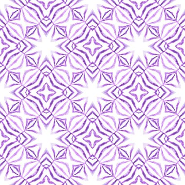 Tekrar eden çizgili el çizgisi sınırı. Mor lekesiz boho şık yaz tasarımı. Tekstil hazır, mükemmel baskı, mayo kumaş, duvar kağıdı, ambalaj. Çizgili el çizimi tasarımı.