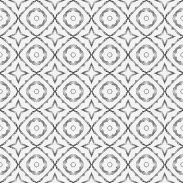 stock image Textile ready lively print, swimwear fabric, wallpaper, wrapping. Black and white splendid boho chic summer design. Hand drawn green mosaic seamless border. Mosaic seamless pattern.