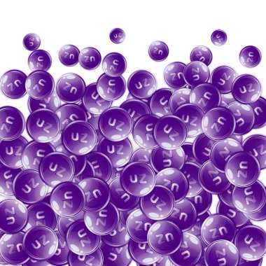 Çinko yuvarlak kapsüller rastgele dağılmış. Güzellik ve beslenme cilt bakımı. Sağlık konsepti. Temel vitamin vektör illüstrasyonu. 