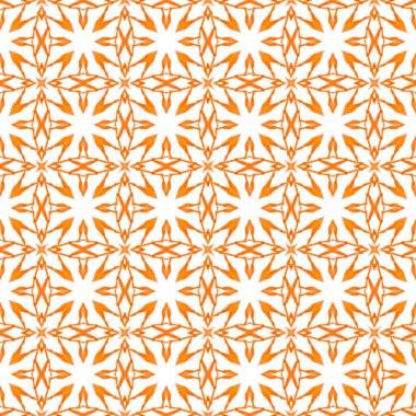 Moda organik yeşil sınır. Turuncu harika boho şık yaz tasarımı. Organik fayans. Tekstil hazır harika baskı, mayo kumaş, duvar kağıdı, ambalaj..