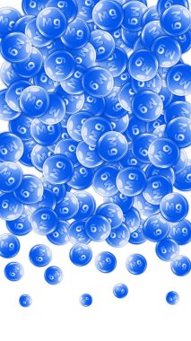 Magnezyum yuvarlak kapsüller rastgele dağılmış. Güzellik ve beslenme cilt bakımı. Temel vitamin vektör illüstrasyonu. Sağlıklı yaşam konsepti.