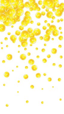 Ferritin yuvarlak damlacıklar rastgele dağılmış. Güzellik ve beslenme cilt bakımı. Tıbbi ve bilimsel geçmiş. Sağlıklı yaşam konsepti.