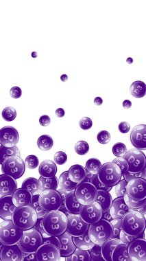 D3 vitamini yuvarlak kapsülleri. Güzellik ve beslenme cilt bakımı. Sağlık konsepti. Temel vitamin vektör illüstrasyonu. 