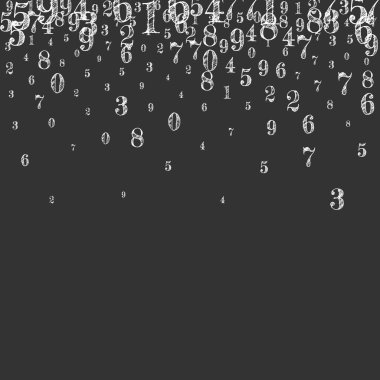 Uçan numaralar ve numaralar. Okul matematik not defteri kapağı. Tahta arka planda matematik afişi var. Düşen sayılar vektör illüstrasyonu.