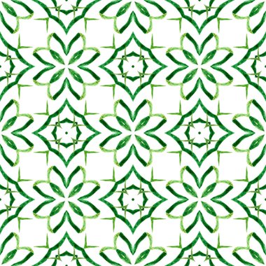 El yapımı Arabesk tasarımı. Yeşil seçkin boho şık yaz tasarımı. Tekstil hazır akıllara durgunluk veren baskı, mayo kumaş, duvar kağıdı, ambalaj. Doğulu arabesk el çizimi sınır.