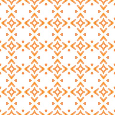 El yapımı Arabesk tasarımı. Turuncu meraklı boho şık yaz tasarımı. Eşsiz baskıya hazır tekstil, mayo kumaş, duvar kağıdı, ambalaj. Doğulu arabesk el çizimi sınır.