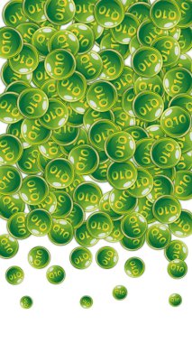 Q10 vitamini yuvarlak kapsülleri rastgele dağılmış. Güzellik ve beslenme cilt bakımı. Tıbbi ve bilimsel geçmiş. Sağlıklı yaşam konsepti.