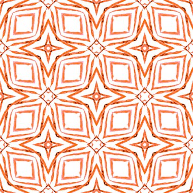 Yaz, egzotik, pürüzsüz sınır. Turuncu canlı boho şık yaz tasarımı. Tekstil hazır hoş baskı, mayo kumaş, duvar kağıdı, ambalaj. Egzotik, pürüzsüz desen.