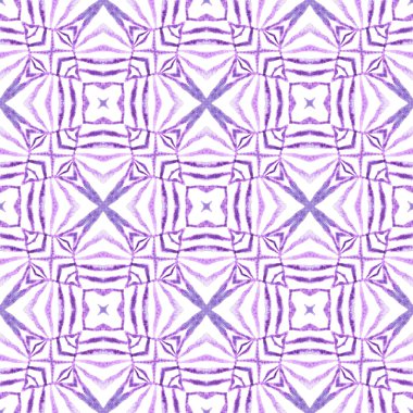 Tekstil hazır güzel baskı, mayo kumaş, duvar kağıdı, ambalaj. Mor güçlü boho şık yaz tasarımı. Egzotik, pürüzsüz desen. Yaz ekzotik, pürüzsüz sınır.