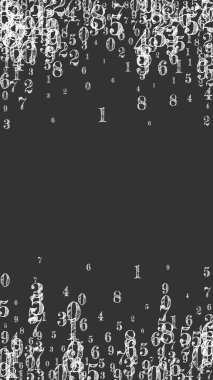 Uçan numaralar ve numaralar. Okul matematik not defteri kapağı. Tahta arka planda matematik afişi var. Düşen sayılar vektör illüstrasyonu.