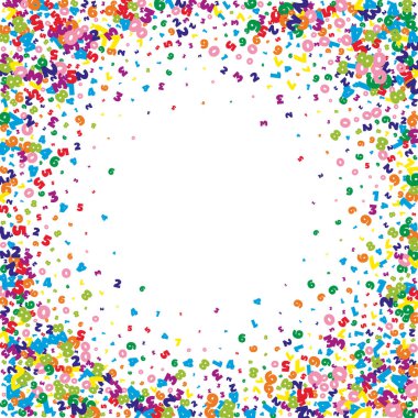 İngilizce 'nin harfleri düşüyor. Latin alfabesinin renkli, çocuksu uçan karakterleri. Yabancı diller öğrenim kavramı. Okula dönüş afişi .