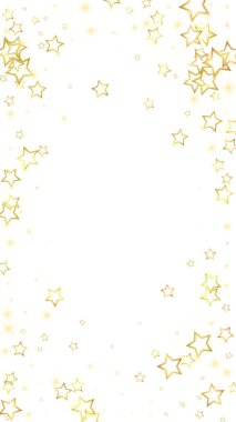 Noel yıldızları vektör kaplaması. Sihirli yıldızlar lüks konfeti. Noel ruhu. Beyaz arkaplanda şenlikli yıldız vektör çizimi.