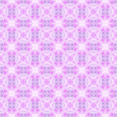 Tekstil hazır ilginç baskılar, mayo kumaş, duvar kağıdı, ambalaj. Mor taze boho şık yaz tasarımı. Tekrar eden mayo tasarımı. Suluboya görevi tekrar eden kiremit kenarı.