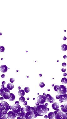 Çinko yuvarlak kapsüller rastgele dağılmış. Güzellik ve beslenme cilt bakımı. Sağlıklı yaşam konsepti. Temel vitamin vektör illüstrasyonu. 