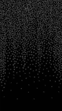 Uçan Latince mektuplar. İngiliz alfabesinin renkli çocuksu dağılmış çardakları. Yabancı diller öğrenim kavramı. Okula dönüş afişi .