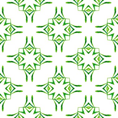 Tekstil hazır şirin baskı, mayo kumaş, duvar kağıdı, ambalaj. Yeşil şaşırtıcı boho şık yaz tasarımı. Egzotik, pürüzsüz desen. Yaz ekzotik, pürüzsüz sınır.