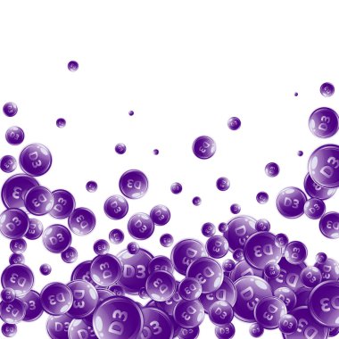 D3 vitamini yuvarlak kapsülleri. Güzellik ve beslenme cilt bakımı. Tıbbi ve bilimsel geçmiş. Sağlıklı yaşam konsepti.